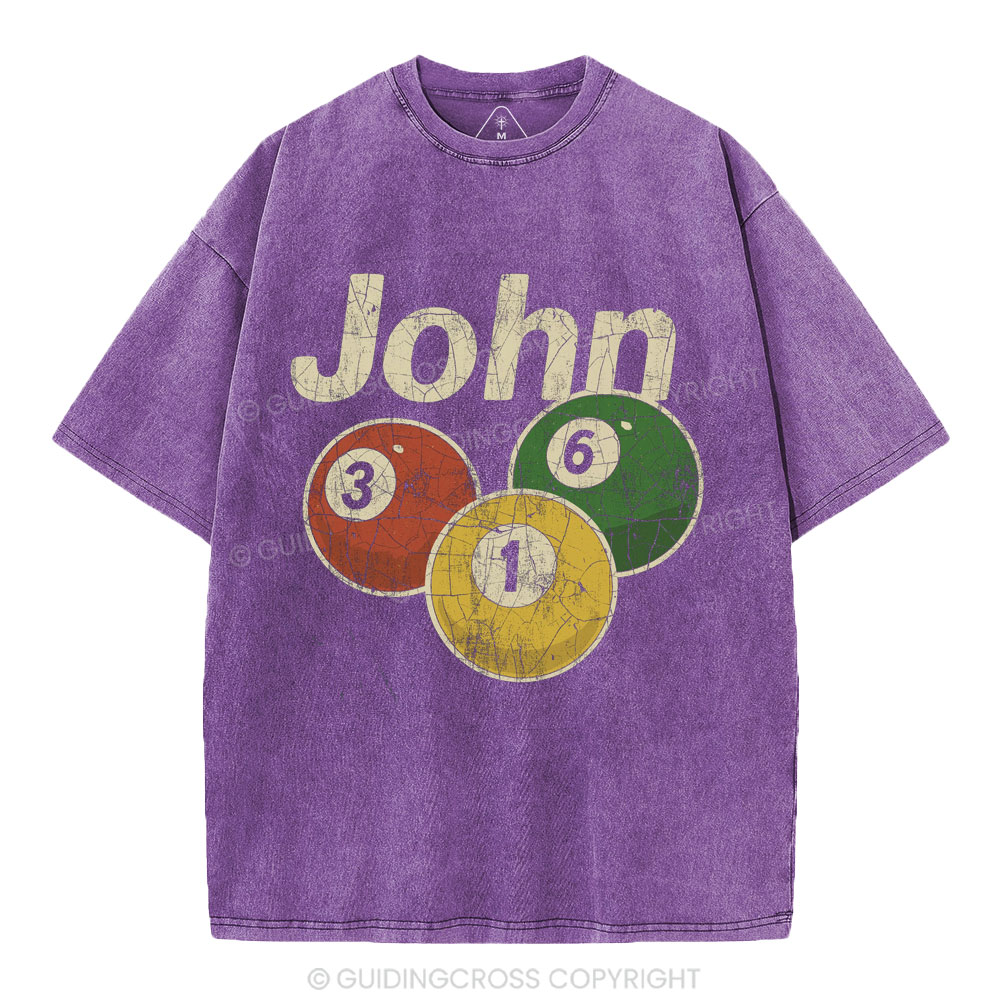 John 316 Christian Washed T_Shirt