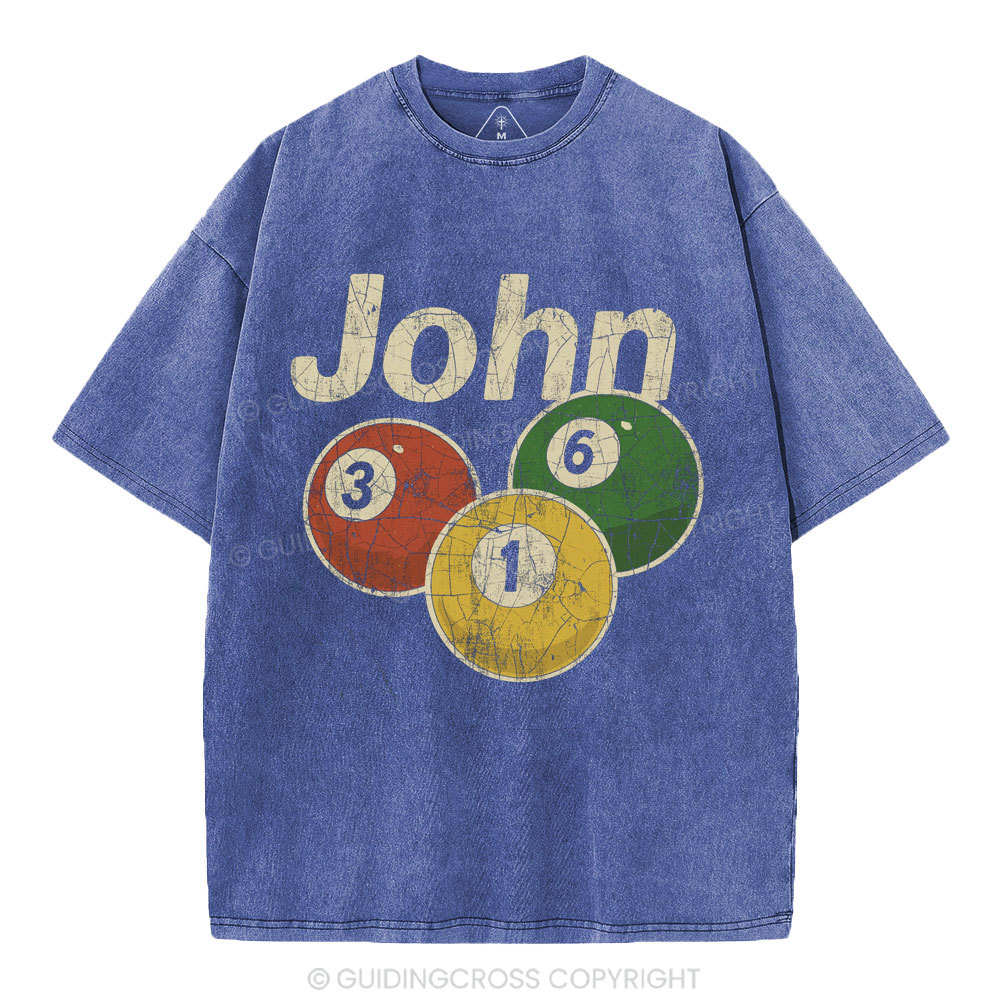 John 316 Christian Washed T_Shirt