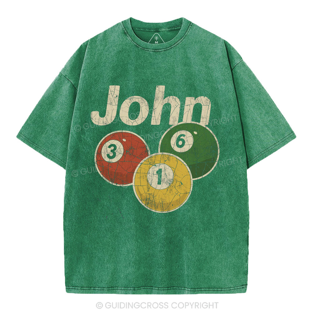 John 316 Christian Washed T_Shirt