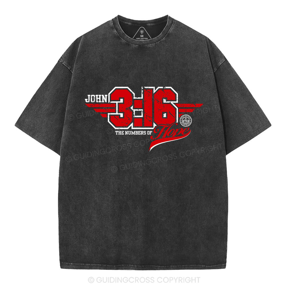 John The Number Of Hope Chrsitian Washed T-Shirt