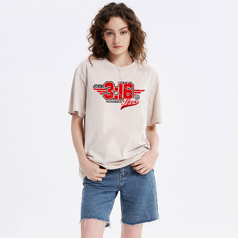 John The Number Of Hope Chrsitian Washed T-Shirt