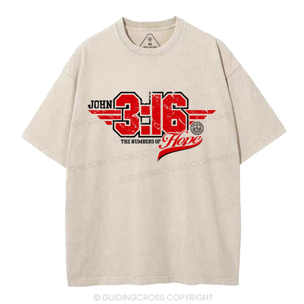 John The Number Of Hope Chrsitian Washed T-Shirt