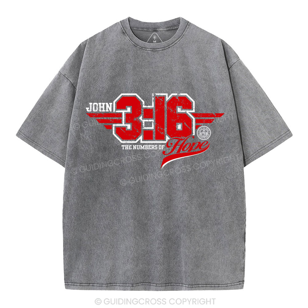 John The Number Of Hope Chrsitian Washed T-Shirt