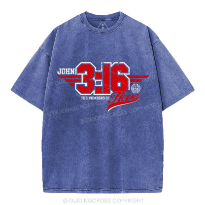 John The Number Of Hope Chrsitian Washed T-Shirt