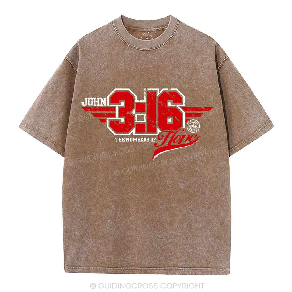 John The Number Of Hope Chrsitian Washed T-Shirt
