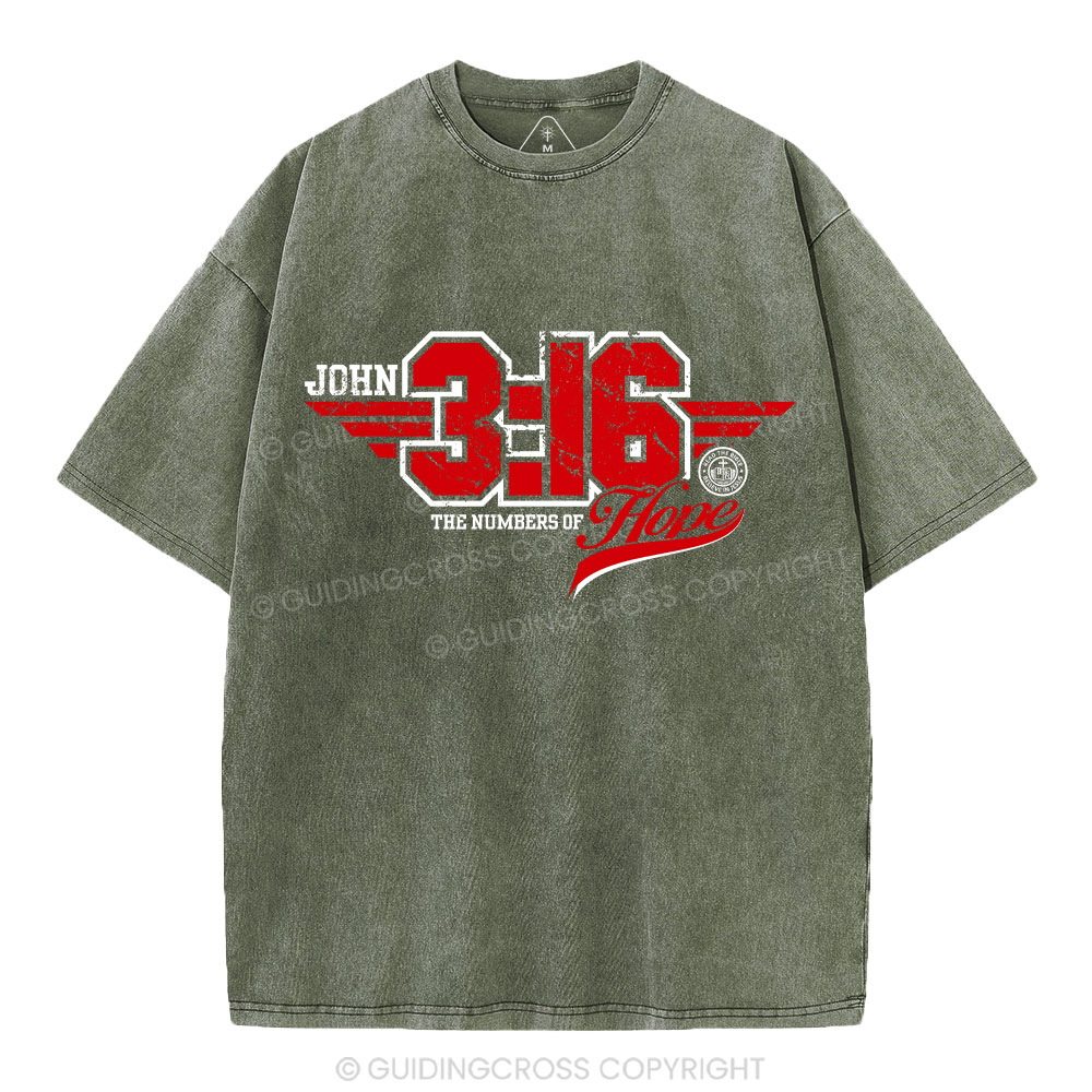 John The Number Of Hope Chrsitian Washed T-Shirt