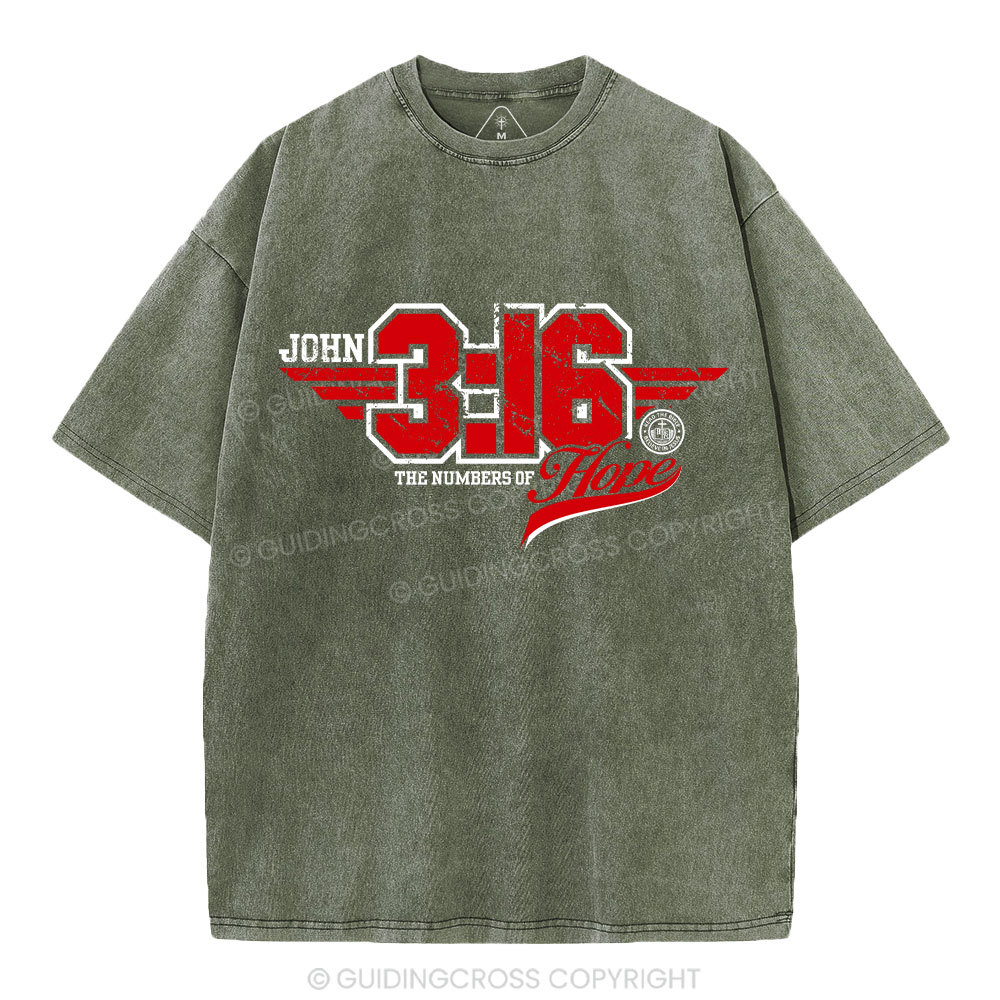John The Number Of Hope Chrsitian Washed T-Shirt