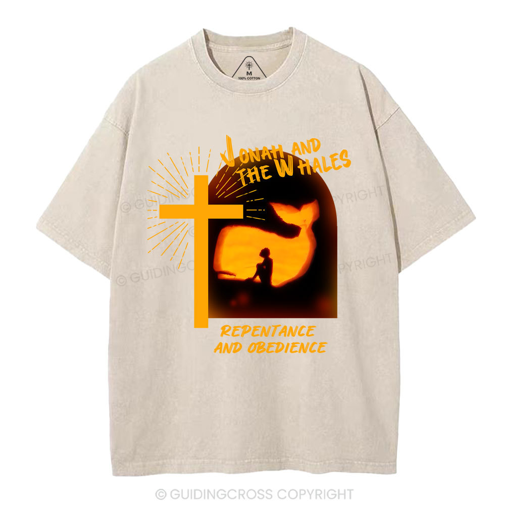 Jonah And The Whales Christian Washed T-Shirt