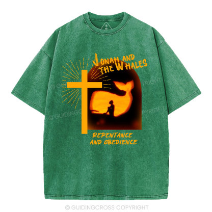Jonah And The Whales Christian Washed T-Shirt