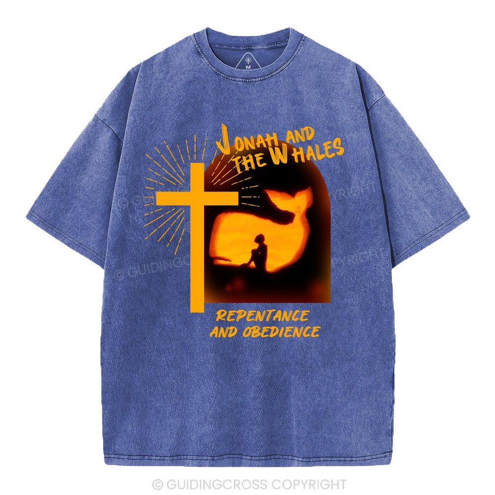 Jonah And The Whales Christian Washed T-Shirt