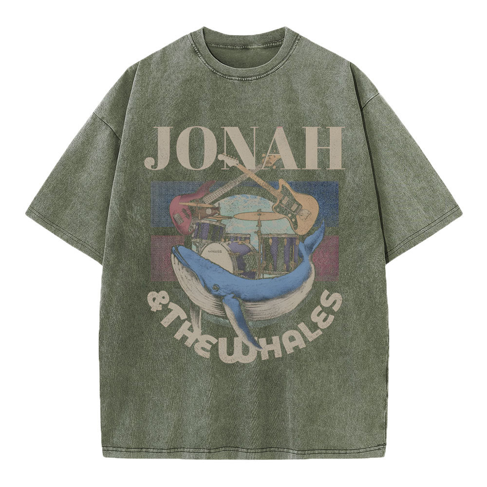 Jonah And The Whales Christian Washed T-Shirt