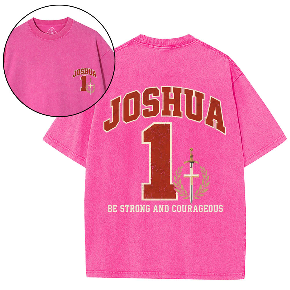 Joshua 01 Christian Washed T-Shirt