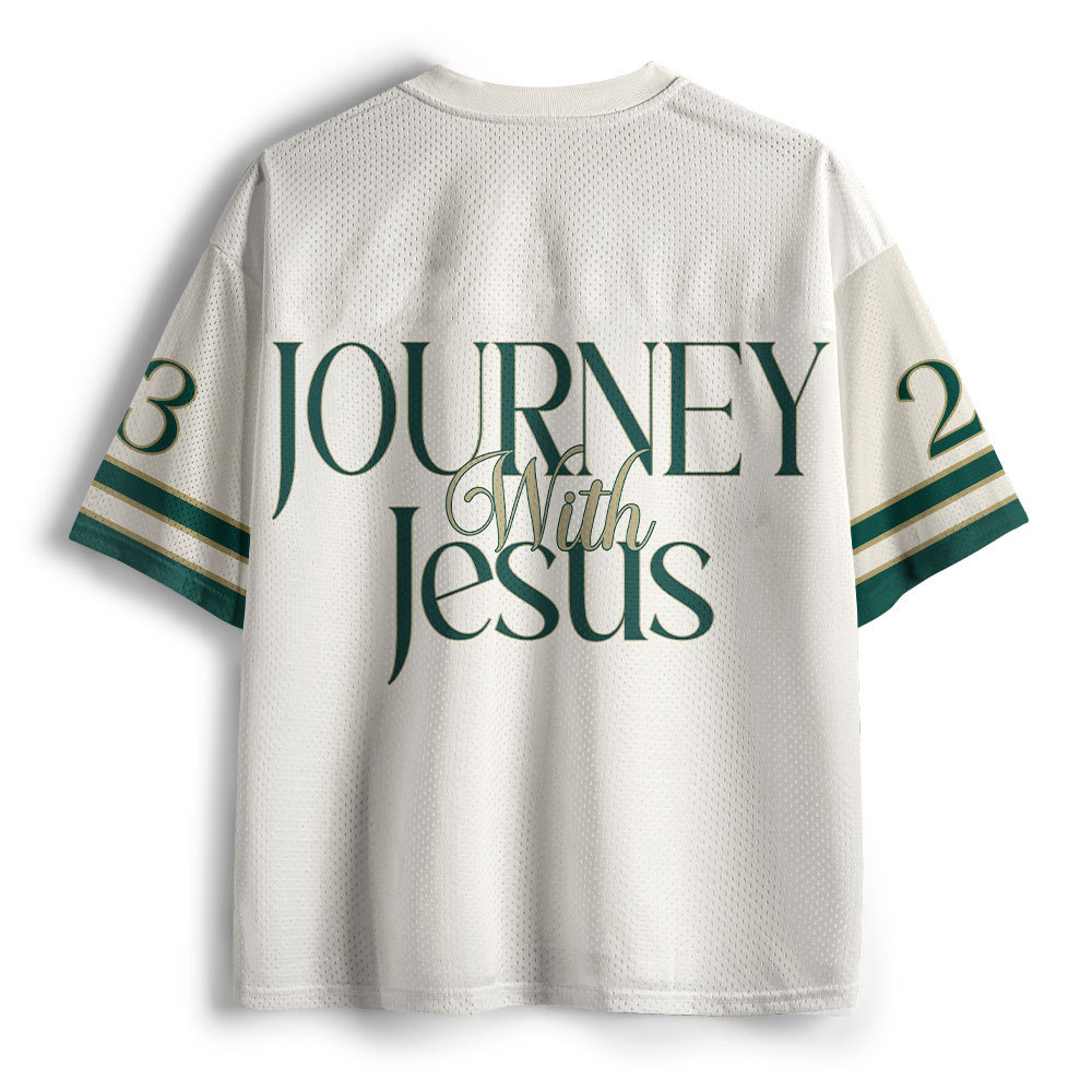 Journey With Jesus Christian White Mesh Jersey