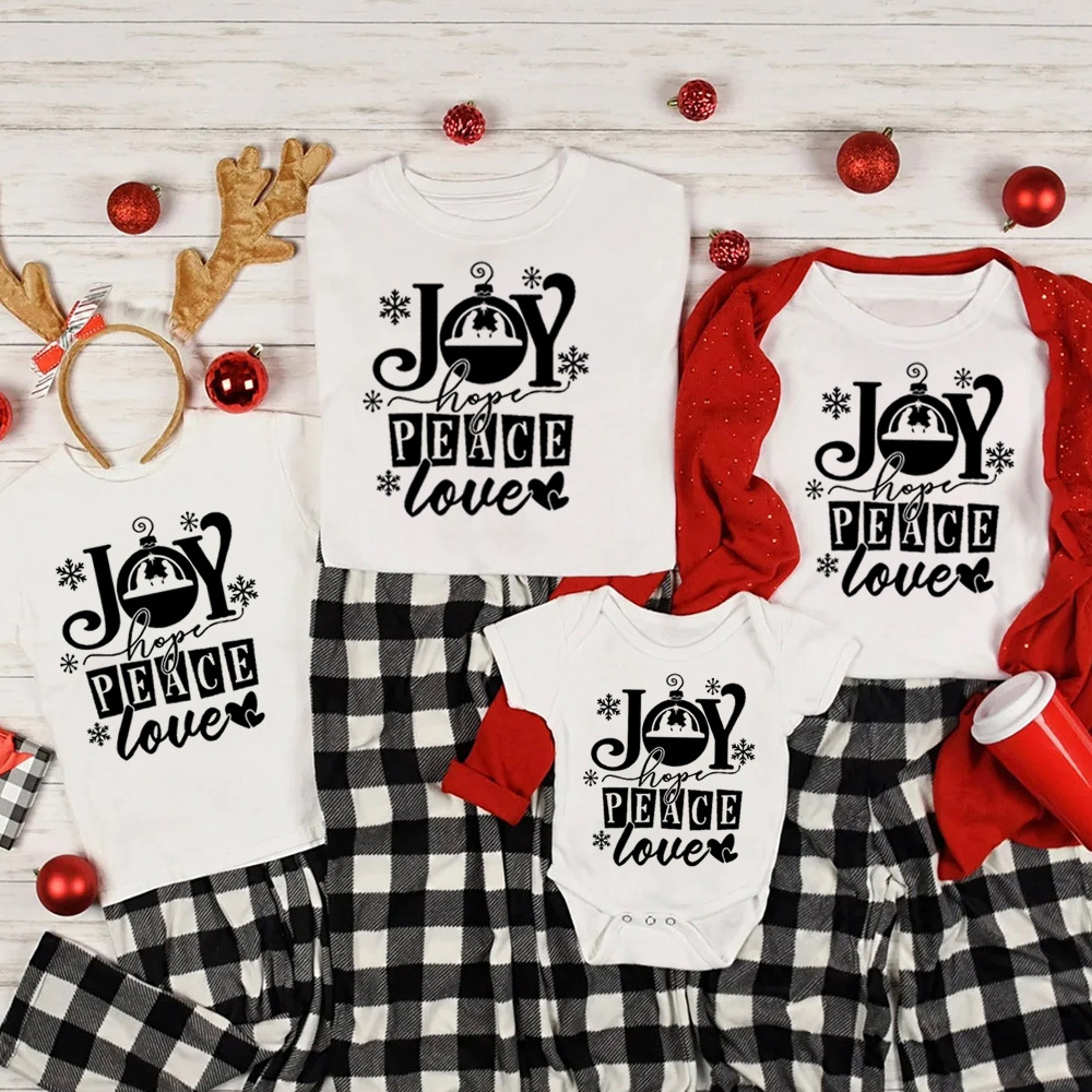 Joy Hope Peace Love Family Matching Shirts