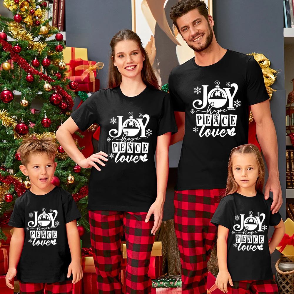 Joy Hope Peace Love Family Matching Shirts