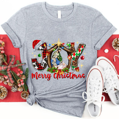 Joy Merry Christmas Christian T-Shirt