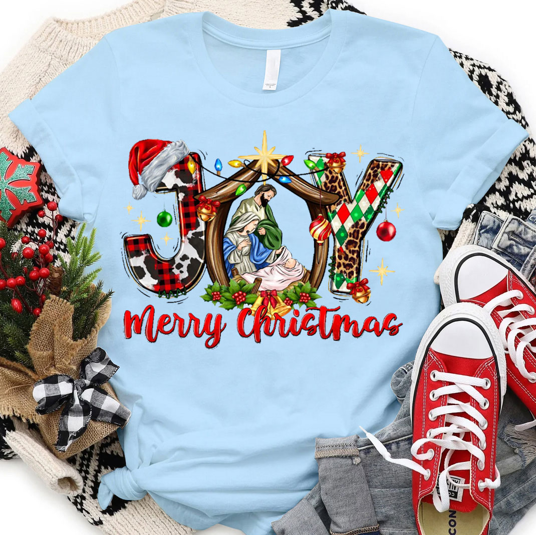 Joy Merry Christmas Christian T-Shirt