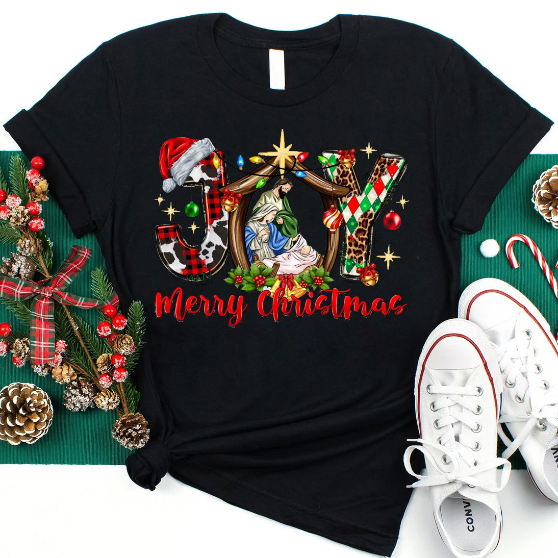 Joy Merry Christmas Christian T-Shirt