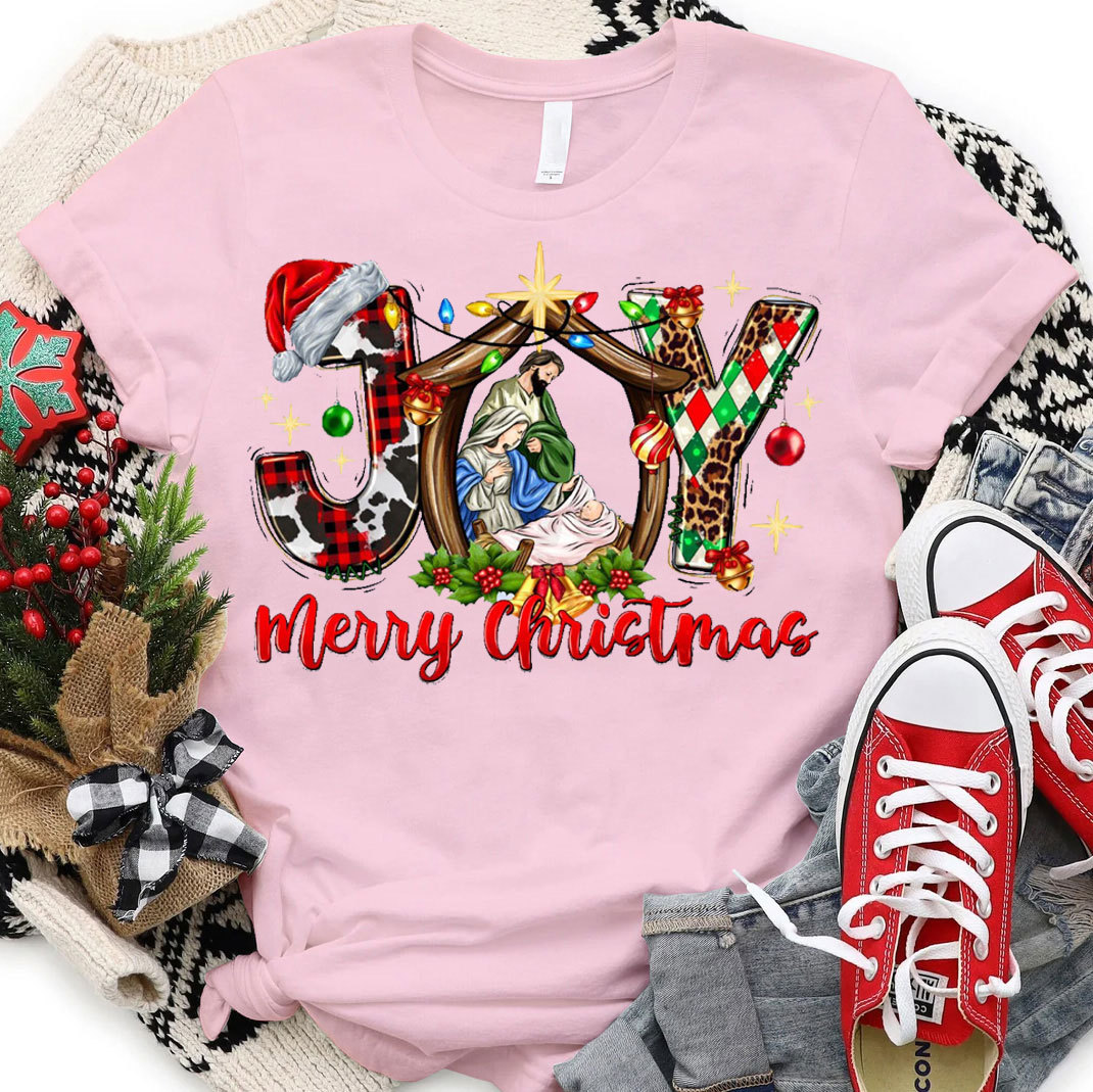 Joy Merry Christmas Christian T-Shirt