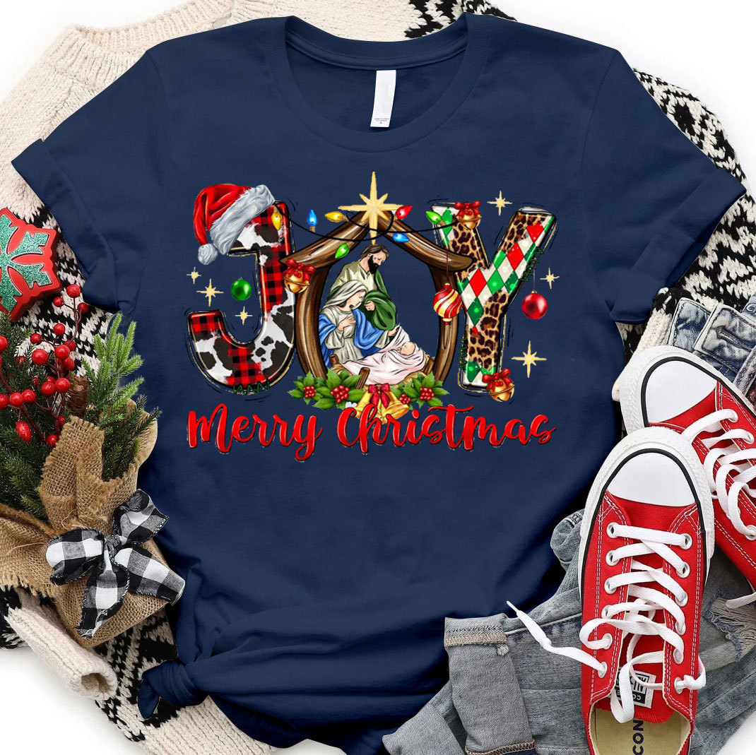 Joy Merry Christmas Christian T-Shirt