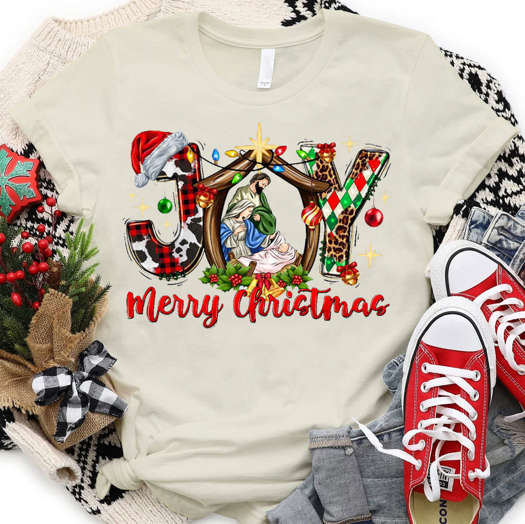 Joy Merry Christmas Christian T-Shirt