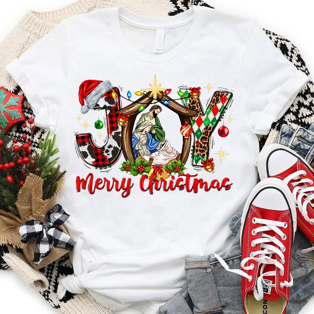 Joy Merry Christmas Christian T-Shirt