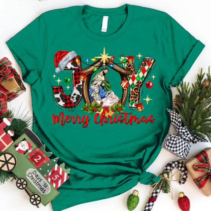 Joy Merry Christmas Christian T-Shirt