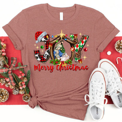Joy Merry Christmas Christian T-Shirt
