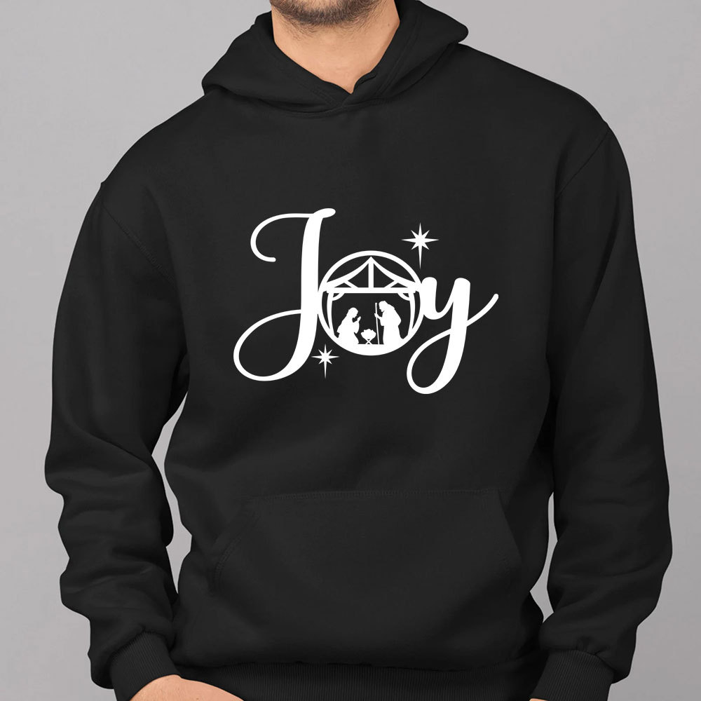 Joy Nativity Scene Christmas Hoodie