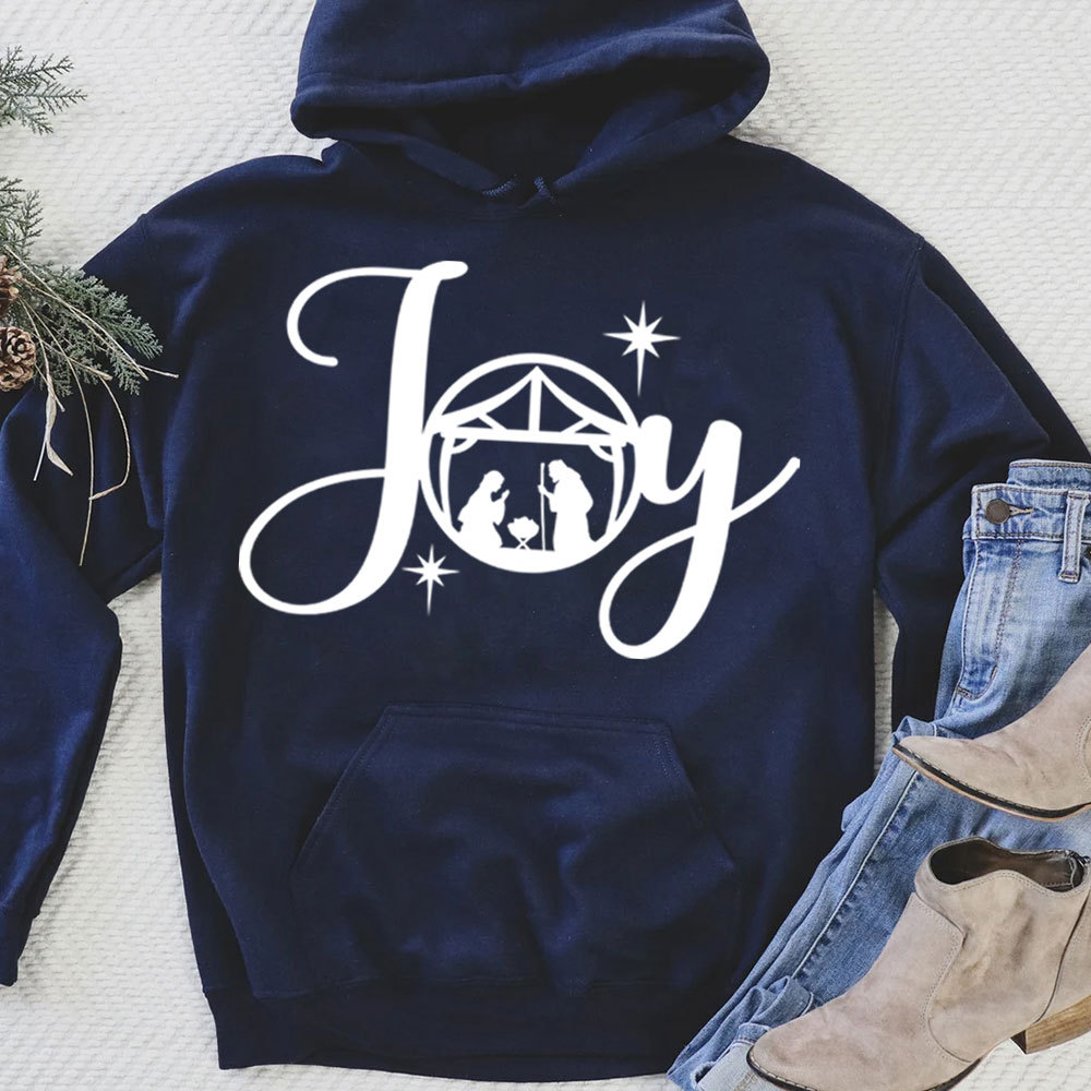 Joy Nativity Scene Christmas Hoodie