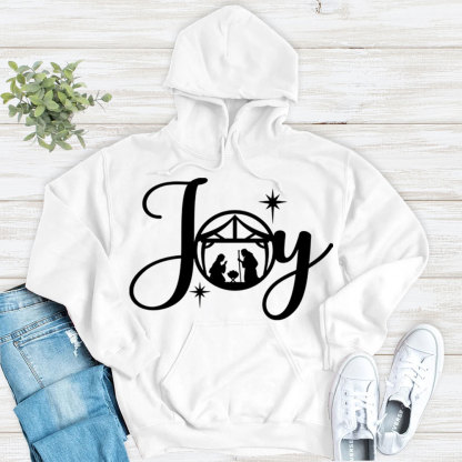 Joy Nativity Scene Christmas Hoodie