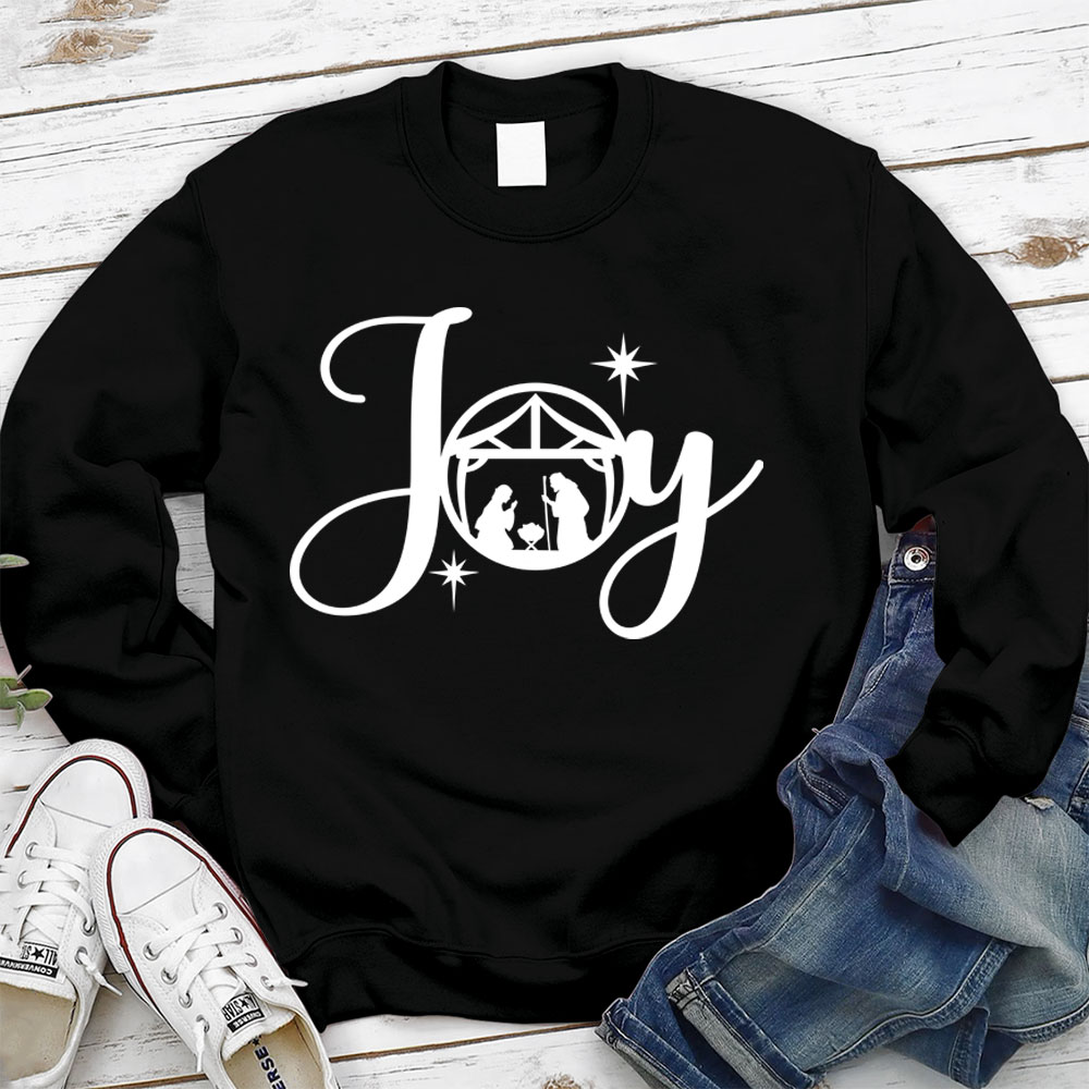 Joy Nativity Scene Christmas Sweatshrit