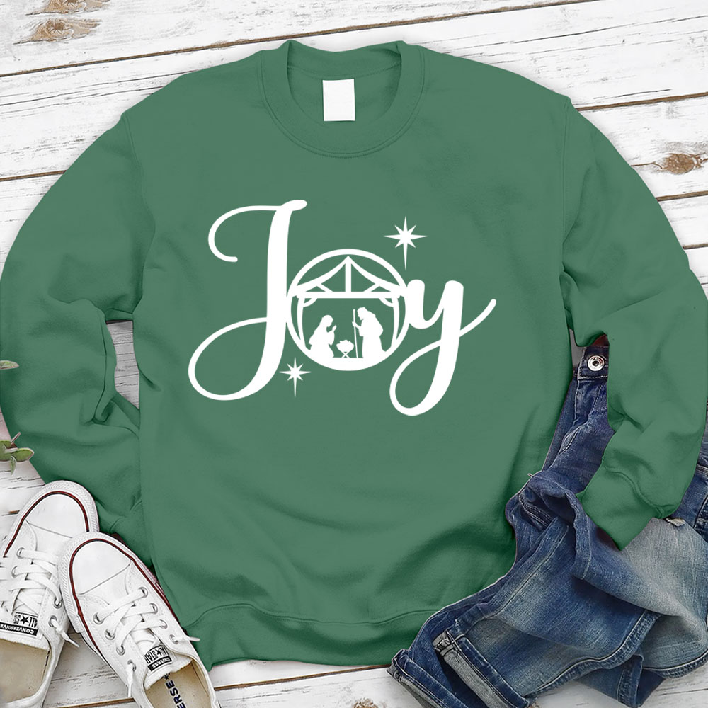 Joy Nativity Scene Christmas Sweatshrit