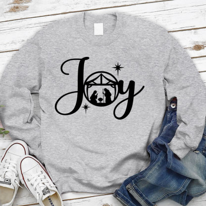 Joy Nativity Scene Christmas Sweatshrit