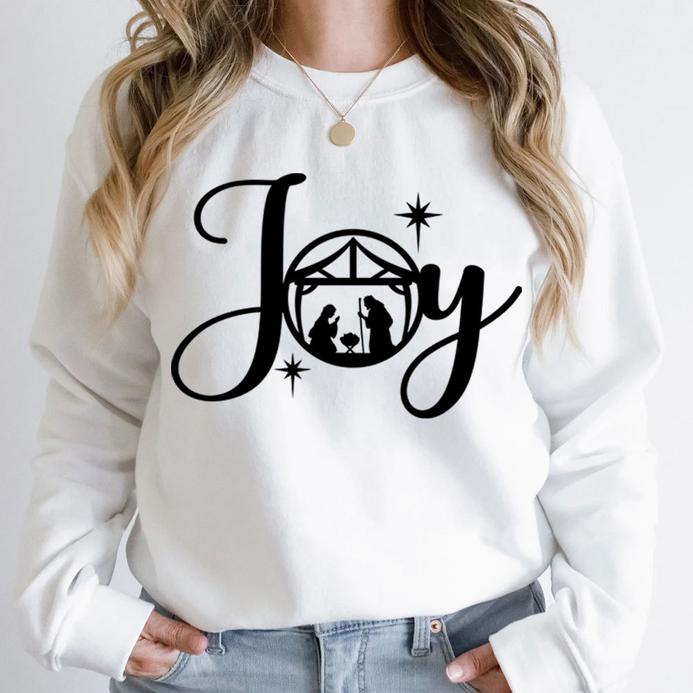 Joy Nativity Scene Christmas Sweatshrit