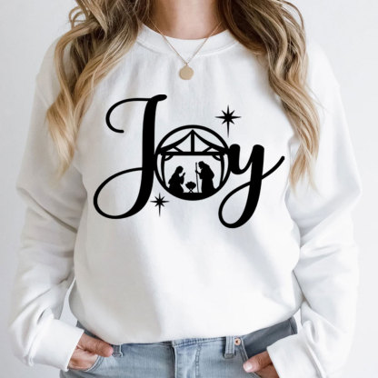 Joy Nativity Scene Christmas Sweatshrit