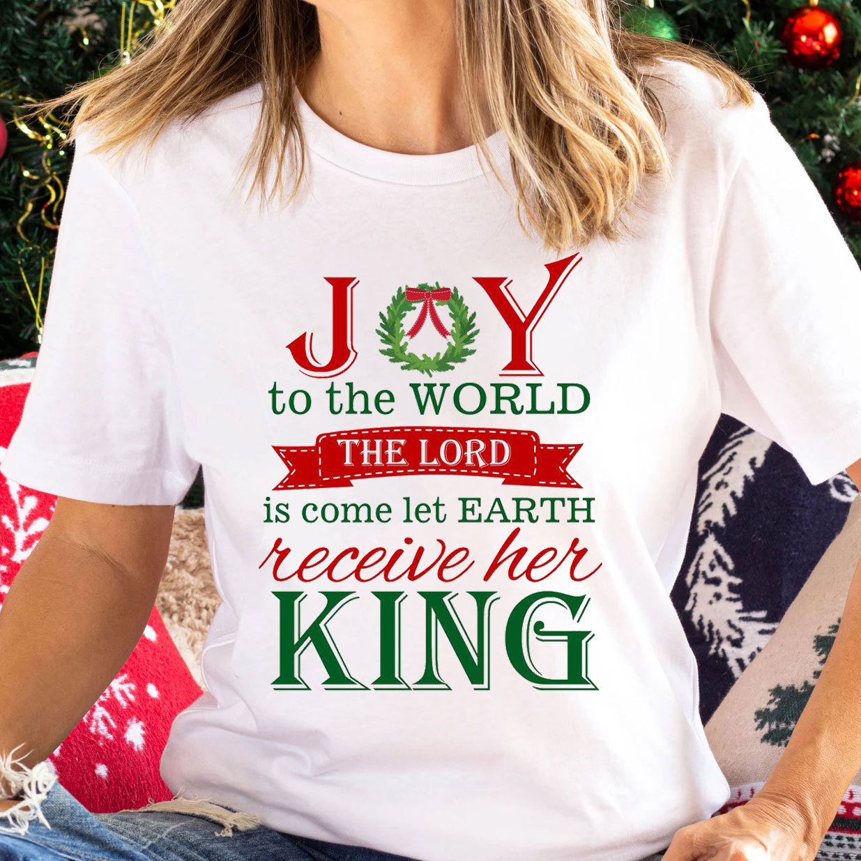 Joy To The World Christian Christmas T-Shirt