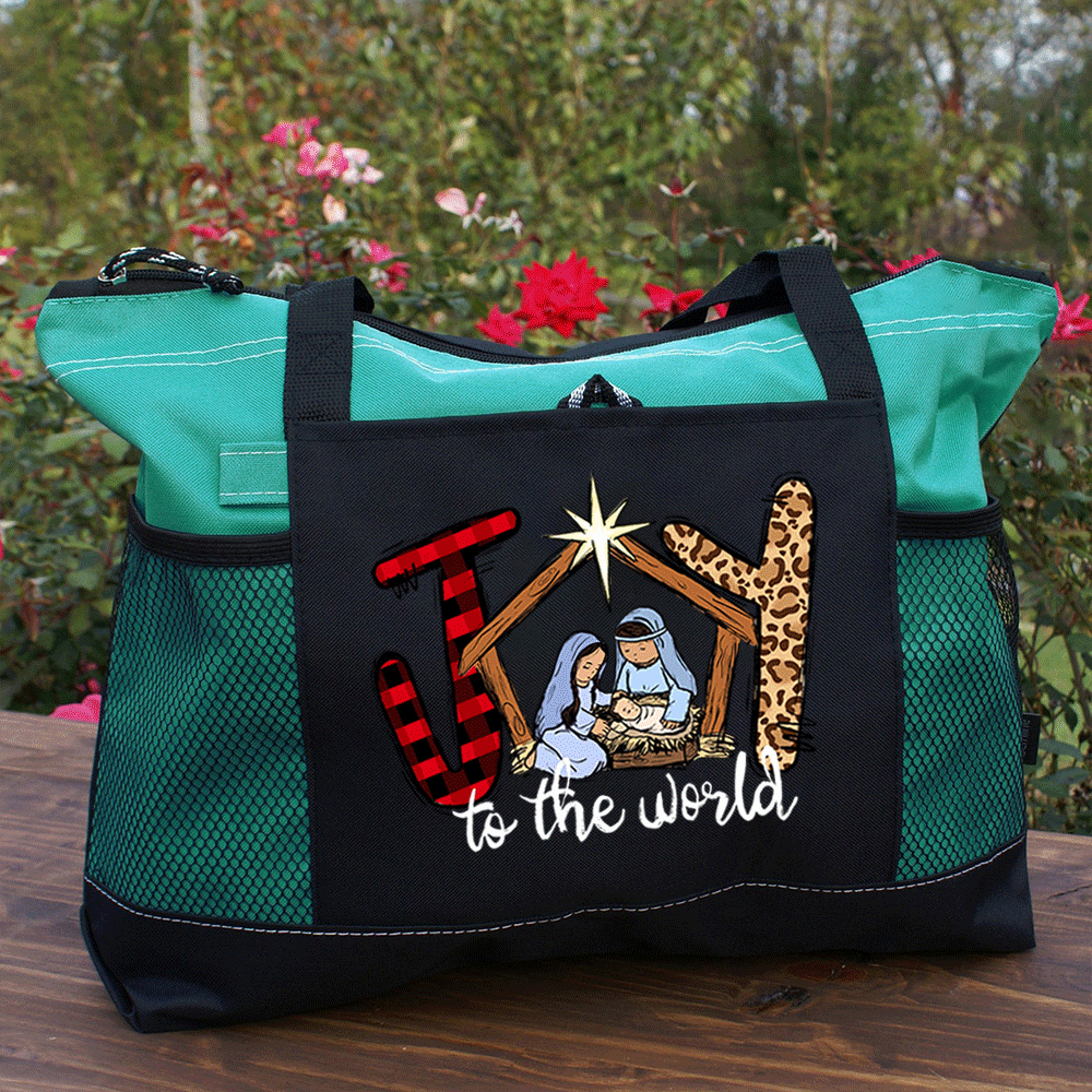 Joy To The World Christian Christmas Tote Bag