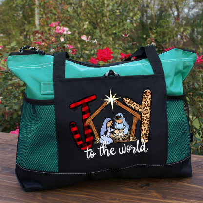 Joy To The World Christian Christmas Tote Bag