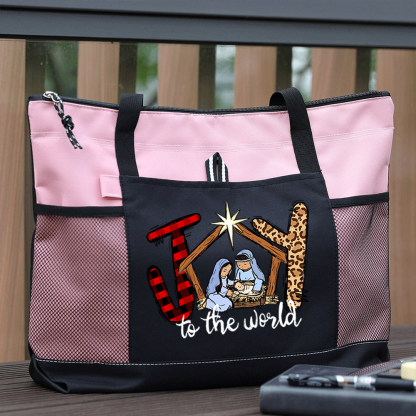 Joy To The World Christian Christmas Tote Bag