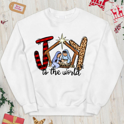 Joy To The World Christian Christmas Sweatshirt