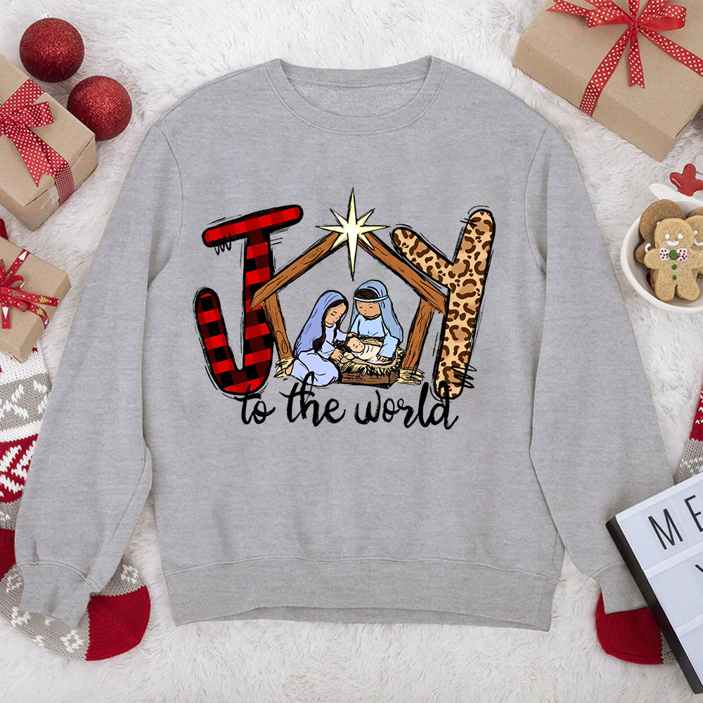 Joy To The World Christian Christmas Sweatshirt