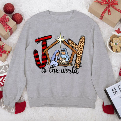 Joy To The World Christian Christmas Sweatshirt