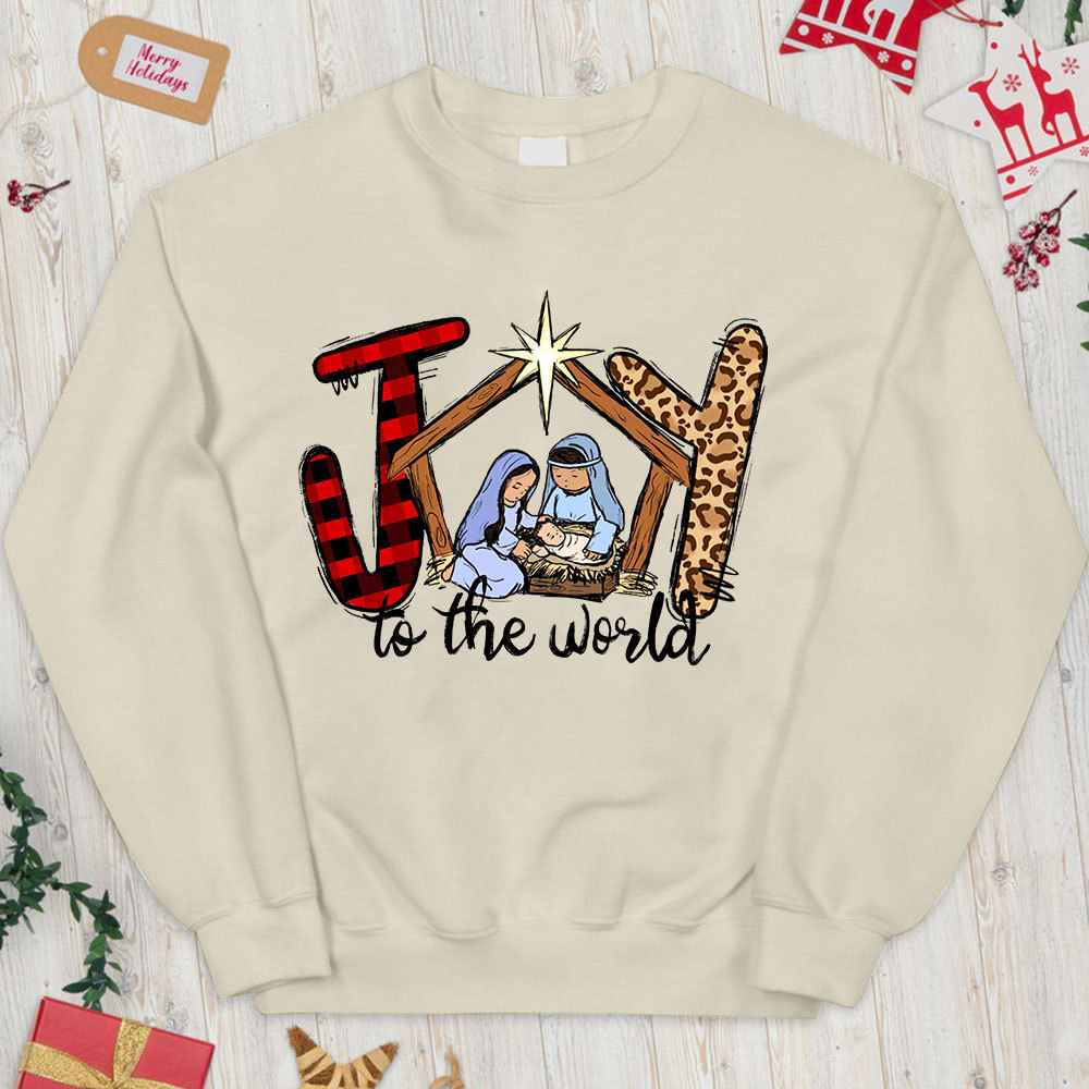 Joy To The World Christian Christmas Sweatshirt