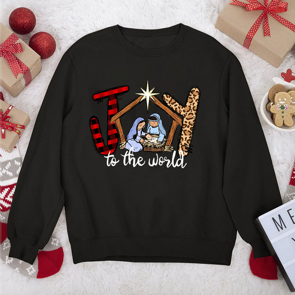 Joy To The World Christian Christmas Sweatshirt