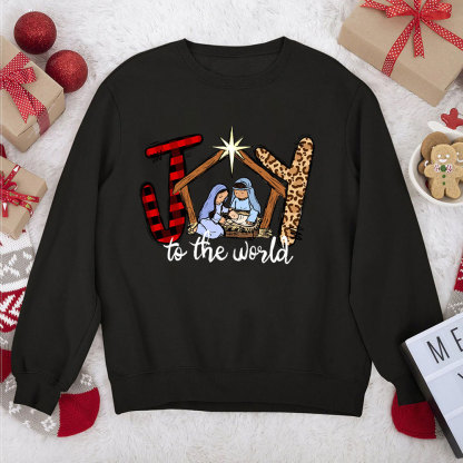 Joy To The World Christian Christmas Sweatshirt