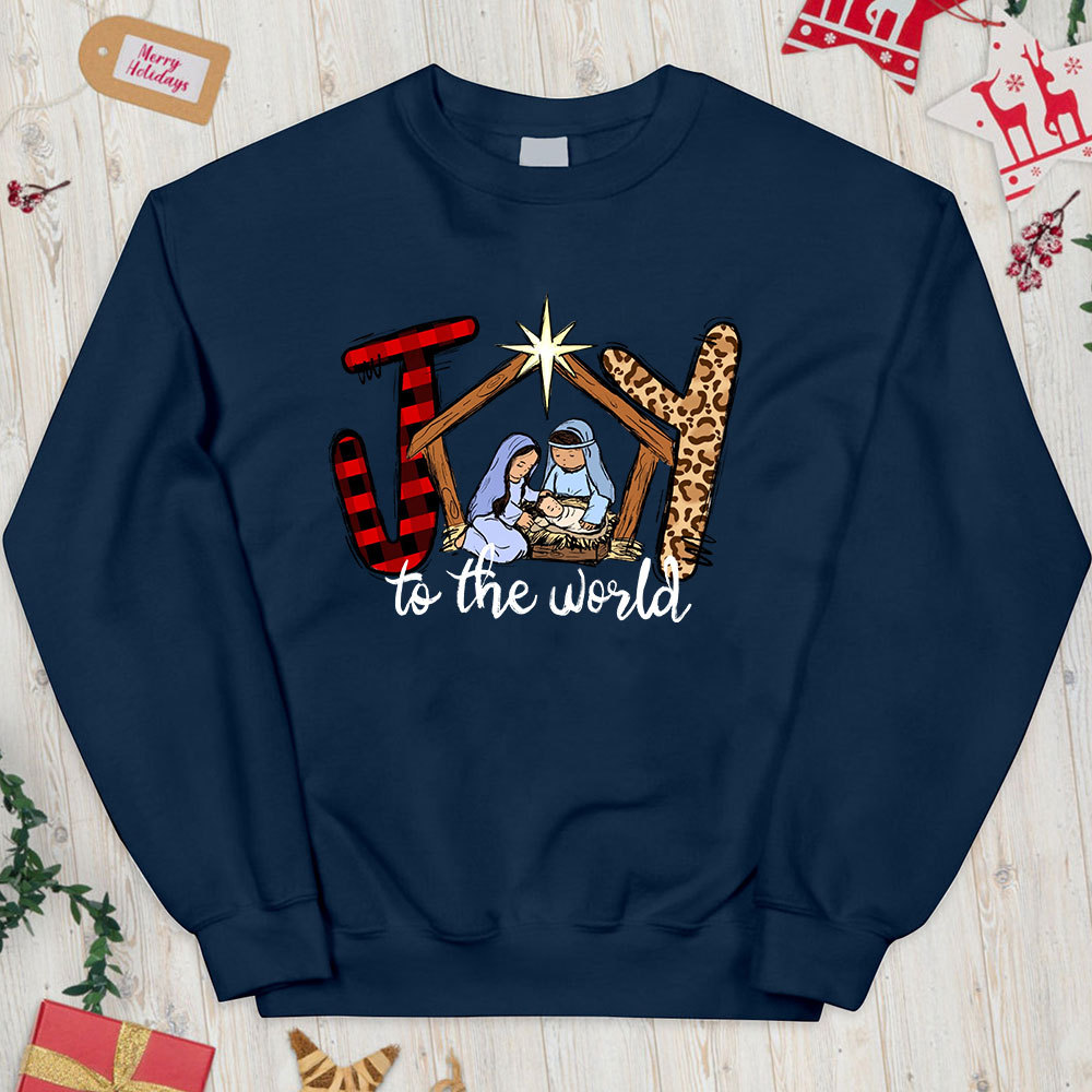 Joy To The World Christian Christmas Sweatshirt