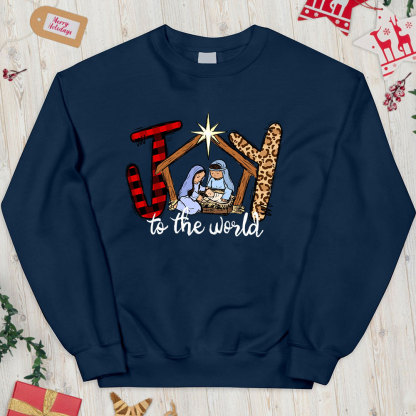 Joy To The World Christian Christmas Sweatshirt