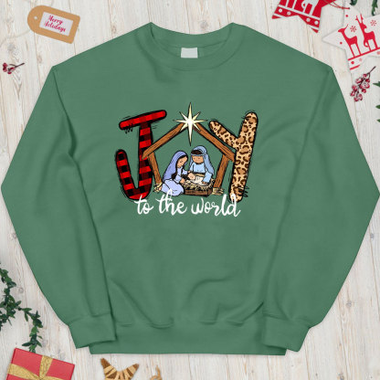 Joy To The World Christian Christmas Sweatshirt