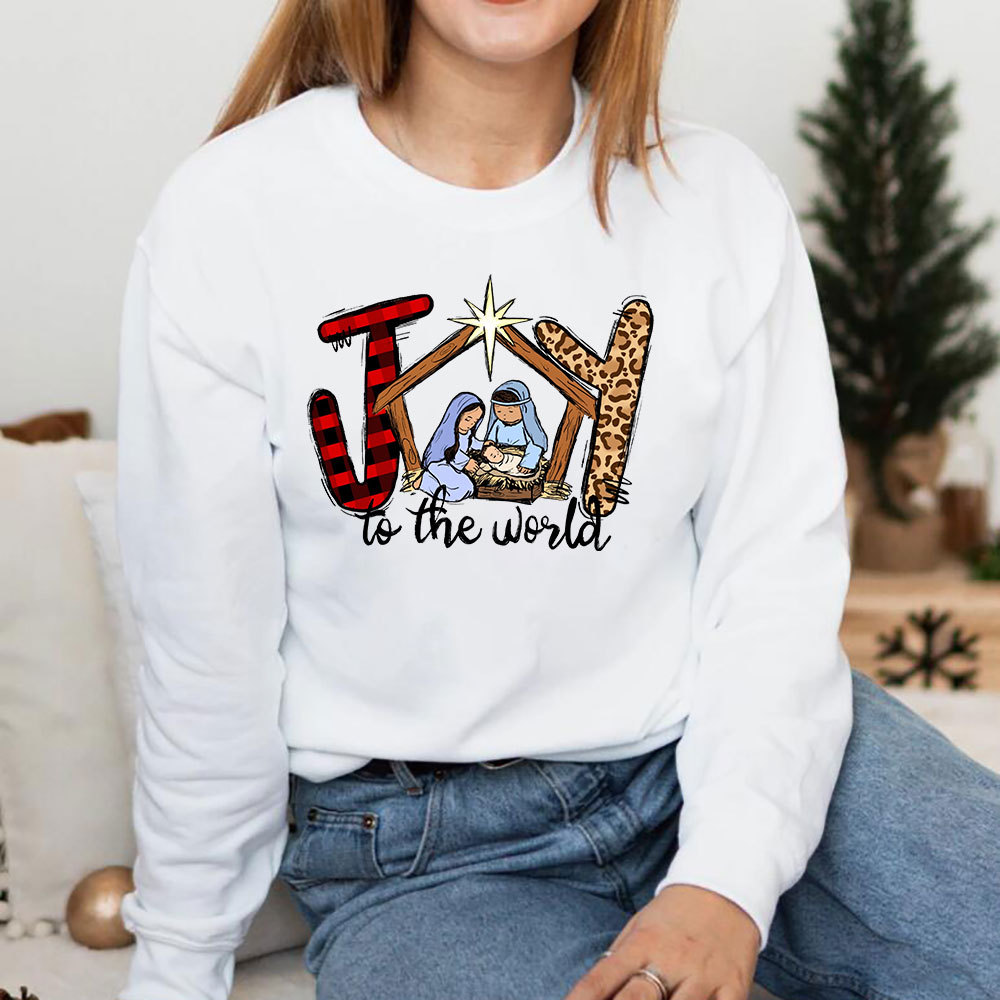Joy To The World Christian Christmas Sweatshirt